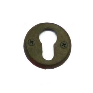 Euro Escutcheons Black Powder Coated Finish Escutcheon Cylinder Keyhole Euro Door Lock Cover for Security and Protection from Key Damage, Durable Escutcheon Plate with Concealed Screws 47mm #2494