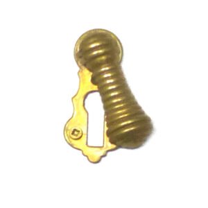 Euro Escutcheons Polished Brass, Escutcheon Cylinder Keyhole Hole Euro Door Lock Cover for Security and Protection from Key Damage, Durable Escutcheon Plate with Concealed Screws 53mm #2496