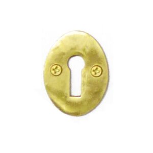 Euro Escutcheons Polished Brass, Escutcheon Cylinder Keyhole Cover, Euro Door Lock Cover for Security and Protection from Key Damage, Durable Escutcheon Plate with Concealed Screws  40mm #2506
