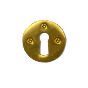 Euro Escutcheons Polished Brass, Escutcheon Cylinder Keyhole Cover, Euro Door Lock Cover for Security and Protection from Key Damage, Durable Escutcheon Plate with Concealed Screws 35mm #2507