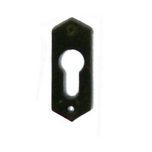 Cast Iron Euro Escutcheons Black Powder coated Escutcheon Cylinder Keyhole Euro Door Lock Cover for Security and Protection from Key Damage, Durable Escutcheon Plate with Concealed Screws 70mm #2513