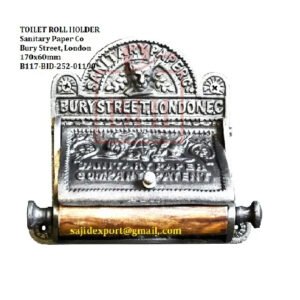 Cast Iron Retro Collections Sentry Paper Company Patent Toilet Paper Holder - Wall Mounted -Toilet Paper Holder for Bathroom Black Finish 165mm #252