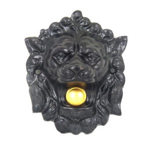 Cast Iron Door Bell Push Button Lion 95mm #2530