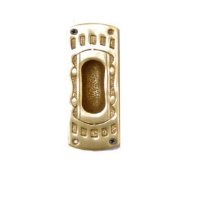 Recessed Flush Door Handles Brass Cabinet & Furniture Door Pulls Brass Rectangle Rectangle Handles/Pulls for Interior & Closet Doors 130mm #2535