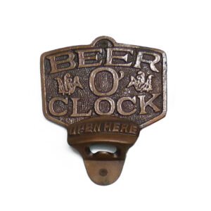Cast Iron Vintage Bottle Opener Wall Mounted “BEAR-O-CLOCK” 150mm # 2538