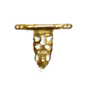 Brass Trunk Box Lockable Hasp Staple Nostalgic style 80x85mm #2543