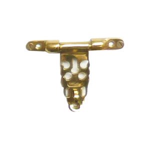 Brass Trunk Box Lockable Hasp Staple Arabic design 65x55mm #2545