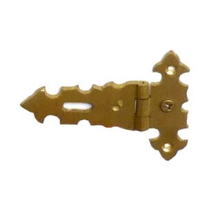 Brass Trunk Box Lockable Hasp & Staple Vintage design 80x65mm #2546