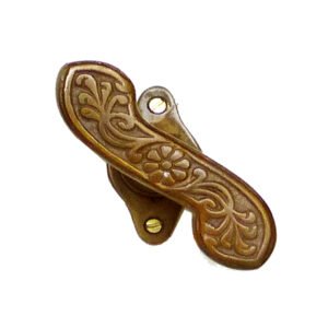 Brass Ornate Sprung Window Handle Fenstergriff Messing Antik 90mm #2559