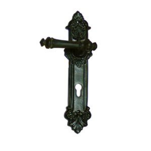 Cast Iron Door Handle On Plate 320mm #2592