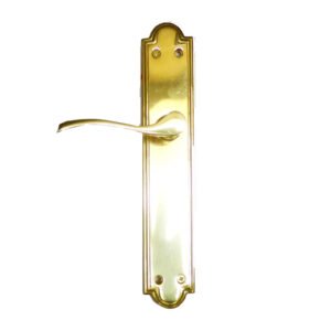 Brass Door Handle On Plate 240mm #2594