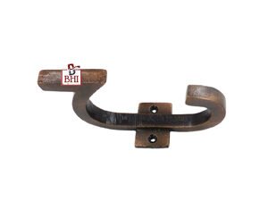 Cast Iron Hat & Coat Hook 120mm #2616 Copper Antique Finish