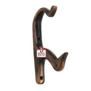 Cast Iron Hat & Coat Hook 130mm #2622 Copper Antique Finish