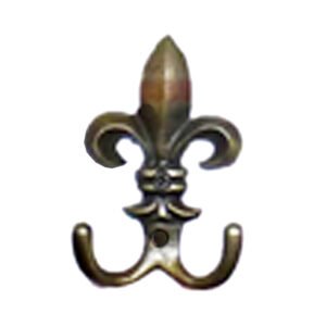 Cast Iron Hat & Coat Hook 95mm #2655 Brass Antique Finish