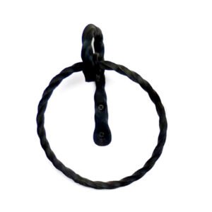 Hand Forged Iron Towel Ring Wrought Iron Handmade Wall Mounted Hand Towel Holder Blacksmith Wall Mounted Towel Rack Heavy Duty 190mm #2677