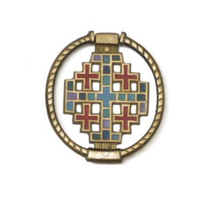 Brass Jerusalem Door Knocker Crucifix 135mm #2690