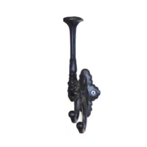 Cast Iron Hat & Coat Hook 190mm #2706 Black Finish