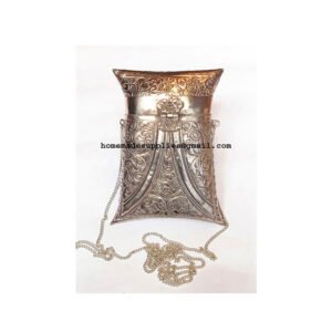 Metal Brass Women's Beautiful Handbag Party Bridal Clutch Purse Trend Overseas Girls/Women Handle Clutch Brass metal bag Ethnic Clutch 160mm #2785