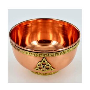 Copper Triquetra Offering Bowl for Altar Use, Rituals, Incense, Smudging, Decoration, and More 77mm #2791