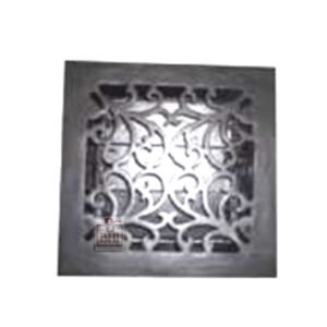 Cast Iron Floor Register Adjustable Air Flow Floor Vent Covers Antique Design Decorative Floor Vents Heavy Duty Cast Iron Walk on use, Black Powder Coated Finish  240mm #2812