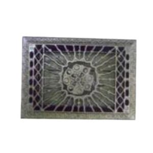 Forged Iron Floor Register Adjustable Air Flow Floor Vent Grill Covers Antique Design Decorative Floor Vents Heavy Duty Forged Iron Walk on use, Black Powder Coated Finish 340mm #2815