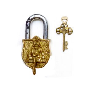 Brass Door Lock Handmade ‘Krishna’ Design 110mm #7700