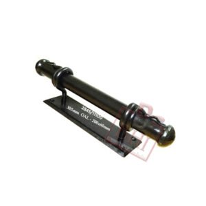 Hand Forged Iron Door Pull Handle on Plate Snake-Tail design Black Powder Coated 300mm  #2845