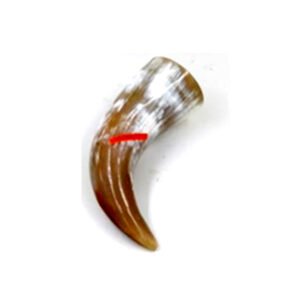 Horn Drinking Mug For Vine / Bear With Decorative Leather Holder 160mm #2899