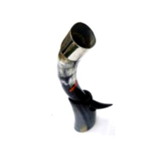 Horn Drinking Mug For Vine / Bear With Horn Stand (Optional) 300mm #2908
