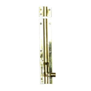 Door Lock Bolt Brass Sliding Latch Bolt with Screws - Lock for Bathroom, Bedroom, Toilet, Shed, Pet Doors Polish Brass Finish 200mm #2966