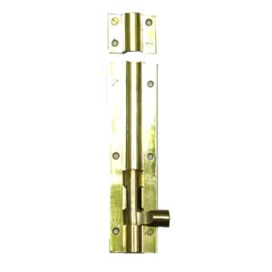 Door Lock Bolt Brass Sliding Latch Bolt with Screws - Lock for Bathroom, Bedroom, Toilet, Shed, Pet Doors Polish Brass Finish 150mm #2968