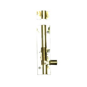 Door Lock Bolt Brass Sliding Latch Bolt with Screws - Lock for Bathroom, Bedroom, Toilet, Shed, Pet Doors Polish Brass Finish 100mm #2970
