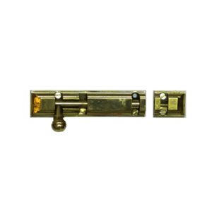 Door Lock Bolt Brass Sliding Latch Bolt with Screws - Lock for Bathroom, Bedroom, Toilet, Shed, Pet Doors Polish Brass Finish 95mm #2972