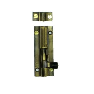Door Lock Bolt Brass Antique Sliding Latch Bolt with Screws - Lock for Bathroom, Bedroom, Toilet, Shed, Pet Doors Polish Brass Finish  63mm #2973