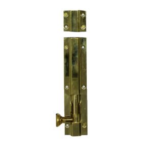 Door Lock Bolt Brass Sliding Latch Bolt with Screws - Lock for Bathroom, Bedroom, Toilet, Shed, Pet Doors Polish Brass Finish 150mm #2974