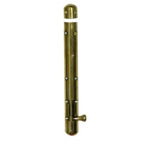 Door Lock Bolt Brass Sliding Latch Bolt with Screws - Lock for Bathroom, Bedroom, Toilet, Shed, Pet Doors Polish Brass Finish 175mm #2975