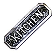 Cast Iron "KITCHEN" Door Sign Plaques It's a fun and attractive decoration for your house, cafe, kitchen, club, office, bar, restaurant, dorm, garage, and more! Vintage metal tin signs can also be the first choice for gift giving, very artistic Natural Lacquer Finish 100mm #3095