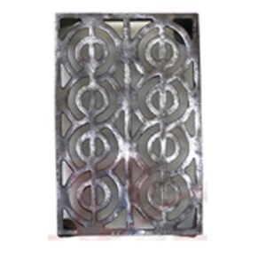 Cast Iron Air Brick Heavy Vintage Victorian Ventilation Grille Wall Air Vent Open Shut Cover Period Hit & Miss Sliding Adjustable Grille Natural Lacquer Finish 230mm #3148