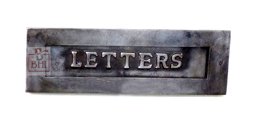 CAST IRON LETTER PLATE VICTORIAN STYLE 310mm #3153