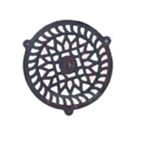 Brass Hardware India Supply Manufacturing Black Air Vent Cover Grille Floor Heat Vent Register Grille Heavy Cast Iron Design Rustic Duct Cover Overall Black Powder Coated Finish  200mm #3183