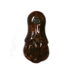 Ceramic Victorian Standard Profile Keyhole Closed Covered Lock Swing Cover Plate Escutcheon Wood Finish 70mm #3228