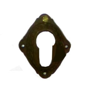 Brass Euro Escutcheons Patina Finish Escutcheon Cylinder Keyhole Euro Door Lock Cover for Security and Protection from Key Damage, Durable Escutcheon Plate with Concealed Screws 60mm #3229