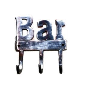 Aluminum Wall Hook "Bar" With Three Hangers 150mm #3260