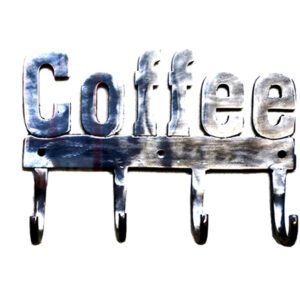 Kitchen Cup Hanger Rail-Hooks with Letters "COFFEE" Tea Mugs Holder 6 Hooks 250mm #3261