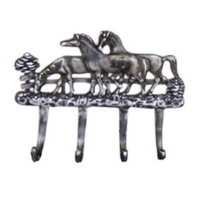 Aluminum & Cast Iron Hook "HORSE"- Four Hangers 230mm # 3276