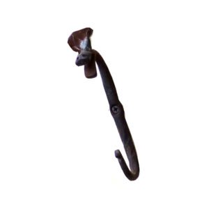 Hand Forged Iron Coat Hook "Goat-head" Viking Style 140mm #3301