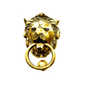 Brass Lion Ring Door Knocker 190mm #3563