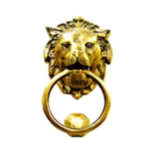 Brass Lion Head Ring Door Knocker 170mm #3564