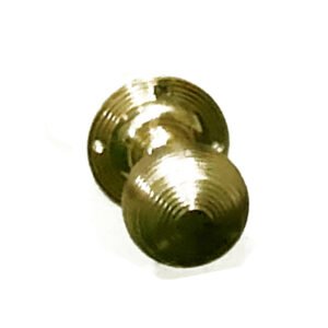 BRASS REEDED DOOR KNOB SPRUNG 50mm#3574