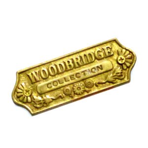 Brass "WOOD BRIDGE" Sign Plaque Door Wall Fence Post Cafe Shop Pub Hotel Bar Work Polish Brass Vintage Finish  110mm #3754